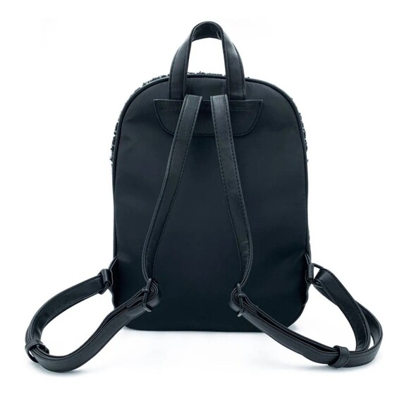 Badgley Mischka Backpack Unisex Diamond Quilted Nylon NWT Black White MSRP $149